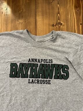 Vintage Annapolis Bayhawks Major League Lacrosse T-shirt XL Single Stitch Vtg